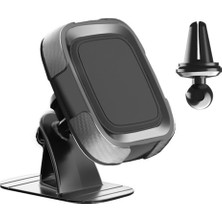 Unbrand C18 360 Derece Rotasyon Araba Yapışkanlı Dashboard Montaj Manyetik Telefon Tutucu Braketi Hava Firar Klipsi ile (Yurt Dışından)