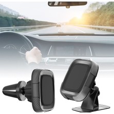 Unbrand C18 360 Derece Rotasyon Araba Yapışkanlı Dashboard Montaj Manyetik Telefon Tutucu Braketi Hava Firar Klipsi ile (Yurt Dışından)
