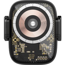 Unbrand X17 Araba Hava Çıkışı Montajlı Telefon Tutucu Temperli Cam Panel Manyetik 15W Kablosuz Şarj Cihazı (Yurt Dışından)