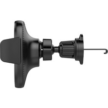 Unbrand X17 Araba Hava Çıkışı Montajlı Telefon Tutucu Temperli Cam Panel Manyetik 15W Kablosuz Şarj Cihazı (Yurt Dışından)