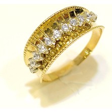 Altın Ofisi Aynalı Su Yolu Yüzük 14 Ayar Altın