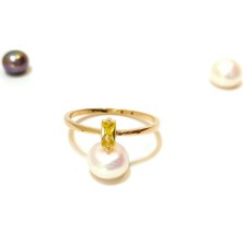 Altın Ofisi Sarı Baget Taşlı Yüzük 14 Ayar Altın Hd Videolu