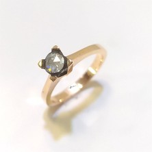 Altın Ofisi 0.18CT Elmas Tek Taş Yüzük 8k Altın