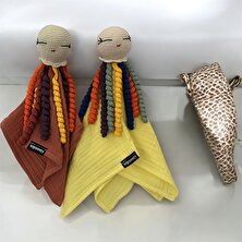 Öz Trend Store Tiny Trek Amigurumi -Müslin Sarı Ahtapot Uyku Arkadaşı