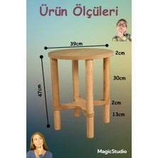 ÇMD Çakır Mobilya Dekorasyon Wood Tabure H:47 X 38 X 38