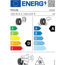 Petlas 195 R14C 106/104R 8pr Full Grıp PT935 Hafif Ticari Kış Lastiği (Üretim Yılı: 2024)