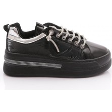 DGN 2580 Kadin Silver Taşli Sneakers Ayakkabi