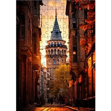 Ekart Ahşap Mdf Puzzle Yapboz Istanbul Galata Kulesi 120 Parça 25*35 cm