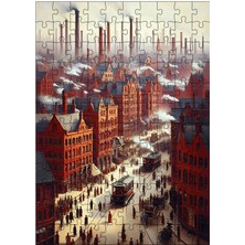 Ekart Ahşap Mdf Puzzle Yapboz Sanayi Devrimi 120 Parça 25*35 cm