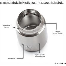 Robeve 450ML Bebek Mama Saklama Termosu Vakumlu Çift Taraflı Termos