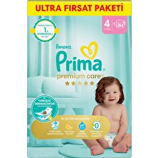 Prima Bebek Bezi Premium Care 4 Numara 84 Adet Ultra Fırsat Paketi