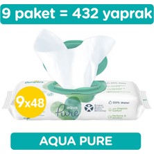 Prima Islak Havlu Mendil Aqua Pure  9'lu 432 Yaprak  Fırsat Paketi