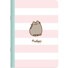 Pusheen Çizgili Tel Dikişli Defter No:3 18,5 x 26 cm 40 Yaprak