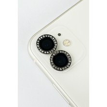 Vip Case Apple iPhone 11/12/12 Mini Uyumlu Pırlanta Taşlı Premium Kamera Lens Koruyucu