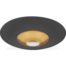 Decorium Vision Black 24 Ayar Altın Yaldızlı 30 Cm Cam Kase 9-01080024