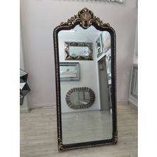 Ayna Denizi Princess Siyah Altın Renk Dekoratif Ayaklı Boy Aynası 80 cm x 180 cm Polyester Çerçeve