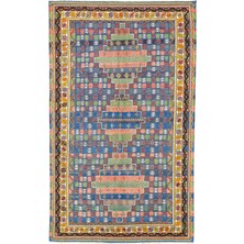 Soho Antiq Rabat Geometrik Desenli Fas Halı Kilim 205X344 cm