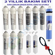 As Water Ihlas Aura Cebilon Unıque Dijital Unique Su Arıtma Cihazı Uyumlu 2 Yıllık Bakım Filtre Bakım Seti