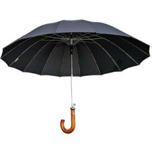 Newdaki 16 Çelik Telli Premium Lüx Erkek Protokol Ahşap Saplı Baston Şemsiye