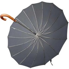 Newdaki 16 Çelik Telli Premium Lüx Erkek Protokol Ahşap Saplı Baston Şemsiye
