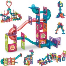 Marble Run Oyuncak Seti, 3-8 Yaş Arası Çocuklar Için Eğitici ve Eğlenceli Manyetik Bina Oyunu