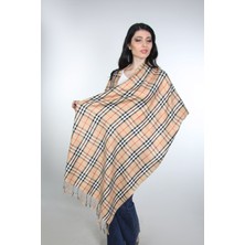 Mystic Bej Siyah Viskon - Cotton Şal