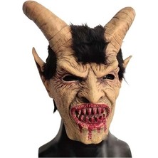 Yanglu Erkek Krampus Demon Maskesi Film Cosplay Koyun Boynuzu Şeytan Kafa Kapağı (Yurt Dışından)