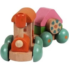 Wood Toys Üçgen Vagonlu Ahşap Tren