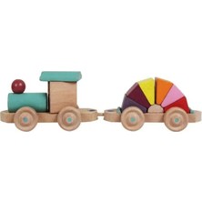 Wood Toys Yarım Daire Vagonlu Ahşap Tren