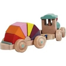 Wood Toys Yarım Daire Vagonlu Ahşap Tren