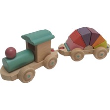 Wood Toys Yarım Daire Vagonlu Ahşap Tren