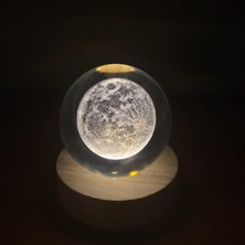 Popizone 3D LED Işıklı Dolunay Küre Gece Lambası Kişiye Özel Yıldız Haritası