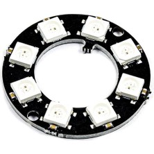 Roboyol Store 8 Bit Neopixel Halka Ring WS2812B 5050 Rgb LED Modül 5050 Adreslenebilir Lamba Kart Full Color Ekran