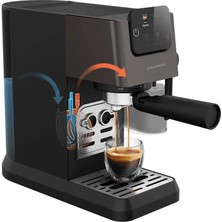 Grundig Delisia Coffe Entegre Süt Hazneli Yarı Otomatik Espresso Makinesi,dokunmatik Ekran, Kompact Tasarım,4 Farklı Espresso,lambader Hediye