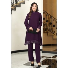 Elben Moda Umay Tunik & Pantolon Ikili Abiye Şifon Takım