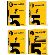 Hız Yayınları  2025 5. Sınıf Matematik Türkçe Fen Paragraf Soru Seti 4 Kitap