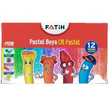 Fatih Pastel Boya Ilkokul Ortaokula Çocuk Dostu 12 Farklı Canlı Renk