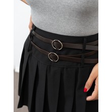 Myrum Butik Siyah Pileli Mini Etek M