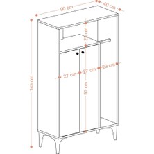 Decormet Bella Elbise Dolabı