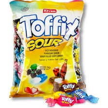 Elvan Toffix Sour Mix Şeker 1000 Gr. (1 Poşet)