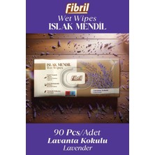 Fibril Yeni Lavanta Kokulu Islak Mendil 12X90 Pk 1080 Yaprak Doğal Esans , Geri Dönüştürülebilir Kumaş