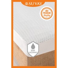 Suvay Premium Ultra Soft Sıvı Geçirmez Fitted Full Kenar Alez Tek Çift Kişilik Beyaz Renkli Yatak Koruyucu