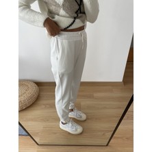 Beyaz Jogger Eşofman 40
