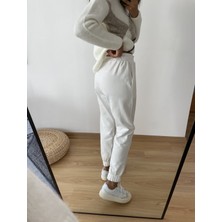 Beyaz Jogger Eşofman 40