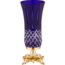 Decorium Cristalline 37,2 cm Ayaklı Dekoratif Mor Cam Vazo 9-03010001