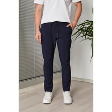 Lacivert Renk Paraşüt Kumaş Jogger Pantolon