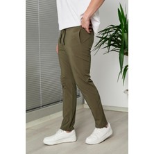 Haki Renk Paraşüt Kumaş Jogger Pantolon