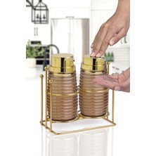 Okyanus Home Gold Standlı Elegans Ikili Sıvı Sabunluk