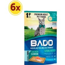 Bado Kısırlaştırılmış Somonlu Kedi Yaş Maması 85 gr x 6 Paket