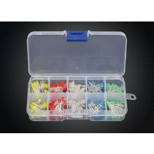 Roboyol Store 100 Adet 5mm LED Seti Kutulu 5 Renk Elektronik Işık Kaynağı Lamba Gösterge Uyarı Sinyali